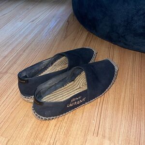 Saint Laurent Embroidered Espadrilles in Canvas